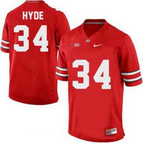Carlos Hyde Nike Ohio State Buckeyes College Football Mens  34 Red OSU Jersey Jersey